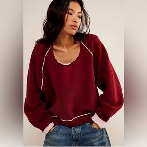 free people we the free midnight pullover sweatshirt